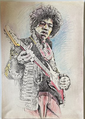 Lot 397 - JIMI HENDRIX ORIGINAL PORTRAIT.