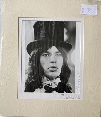 Lot 497 - MICHAEL RANDOLPH / MICK JAGGER SIGNED PHOTO.
