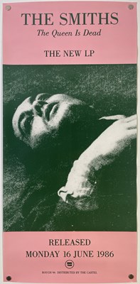 Lot 536 - THE SMITHS - ORIGINAL ROUGH TRADE PROMO POSTER FOR 'THE QUEEN IS DEAD'.