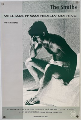 Lot 524 - THE SMITHS - ORIGINAL ROUGH TRADE PROMO POSTER FOR 'WILLIAM, IT WAS REALLY NOTHING'.