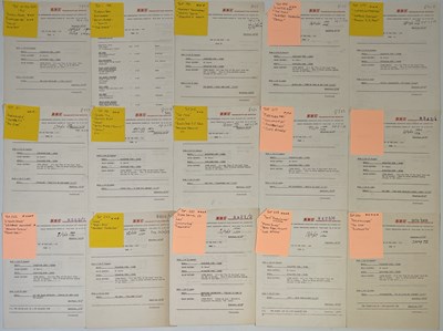 Lot 104 - BBC TRANSCRIPTION DISC CUE SHEETS.