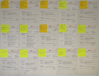 Lot 105 - BBC TRANSCRIPTION DISC CUE SHEETS - TOP OF THE POPS.