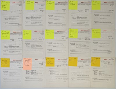 Lot 107 - BBC TRANSCRIPTION DISC CUE SHEETS.
