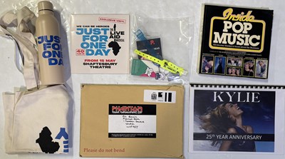 Lot 113 - PROMOTIONAL MEMORABILIA COLLECTION INC LIVE AID RELATED.
