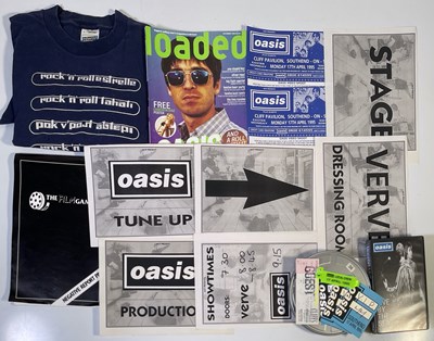 Lot 518 - OASIS - 'LIVE BY THE SEA' VIDEO SHOOT MEMORABILIA / ROCK N ROLL STAR T-SHIRT.