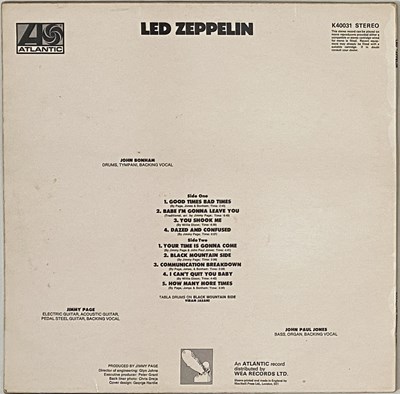 Lot 8 - LED ZEPPELIN - S/T LP (MISPRINT SLEEVE - ATLANTIC - K40031)