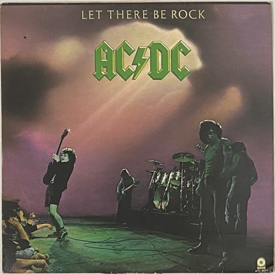 Lot 72 - AC/DC = LET THERE BE ROCK LP (SOUTH AFRICAN PRESSING W/ GREEN/PURPLE SLEEVE DESIGN - ATC 9671)