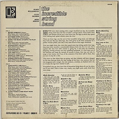 Lot 10 - THE INCREDIBLE STRING BAND - S/T LP (UK MONO ORIGINAL - ELEKTRA - EUK 254)