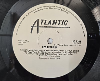 Lot 13 - LED ZEPPELIN - IV LP (RHODESIA/ ZIMBABWE PRESS - SD 7208)