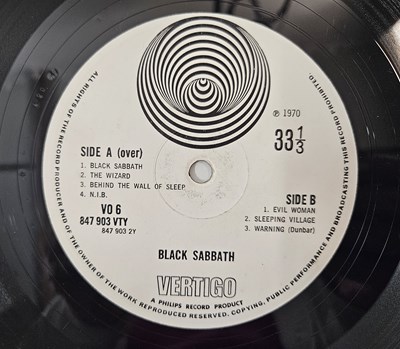 Lot 17 - BLACK SABBATH - S/T LP (UK ORIGINAL - VERTIGO SWIRL/ PHILIPS - VO6)