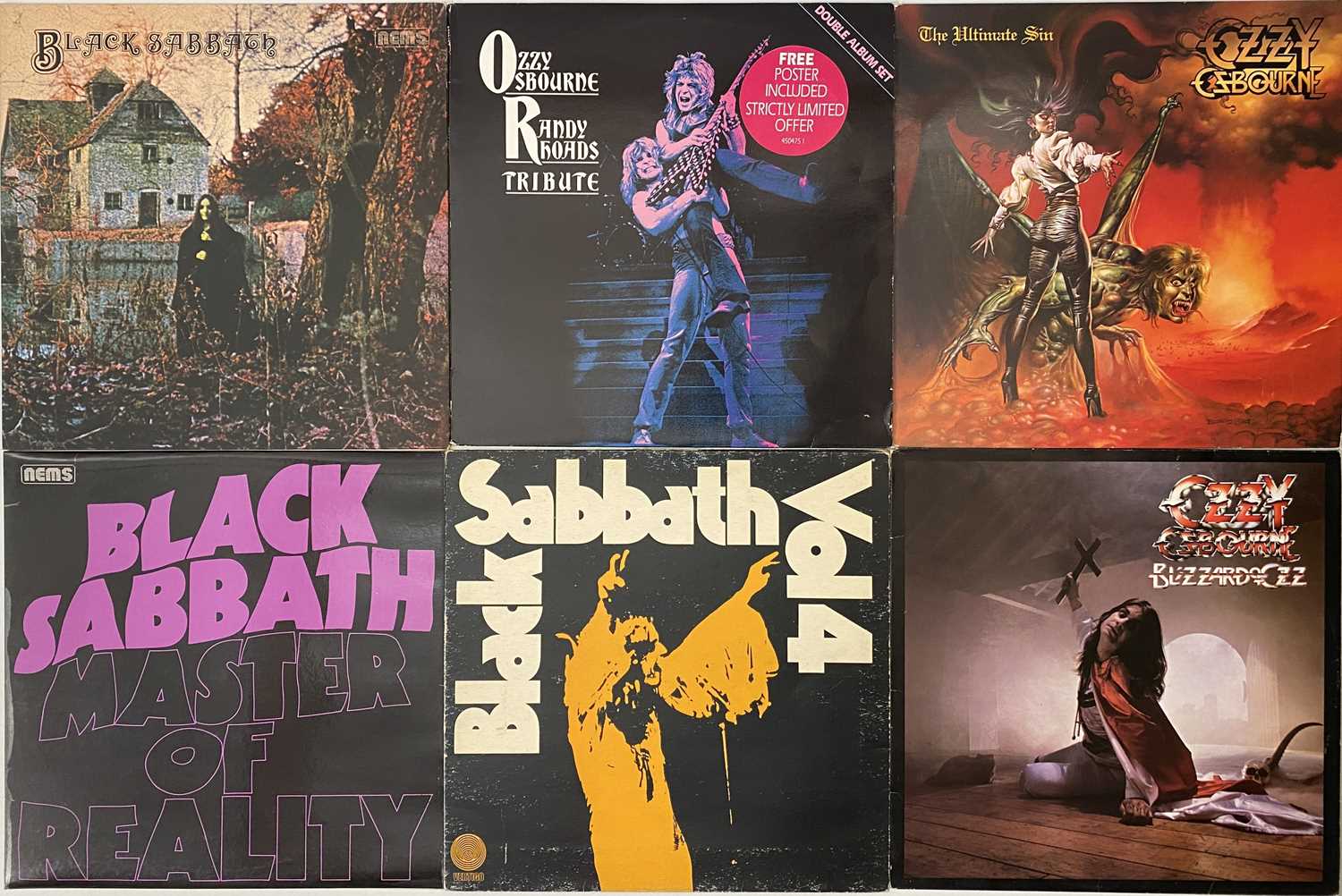 Lot 21 - OZZY OSBOURNE/ BLACK SABBATH - LP PACK