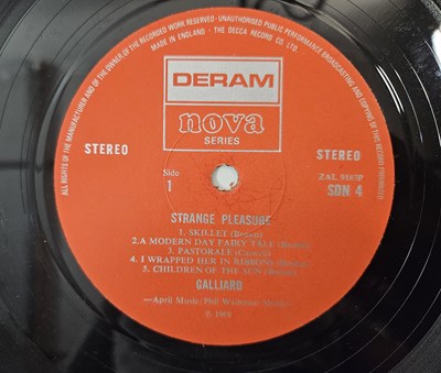 Lot 27 - GALLIARD - STRANGE PLEASURE LP (UK STEREO - SDN 4 - SIGNED BY DAVE CASWELL - INC/ 7" ACETATE)