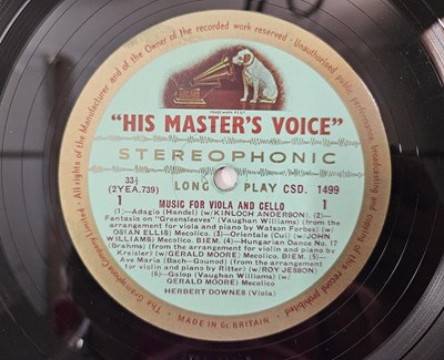 Lot 81 - HERBERT DOWNES, JACQUELINE DU PRE - MUSIC FOR VIOLA & CELLO LP (CSD. 1499 - UK ORIGINAL)
