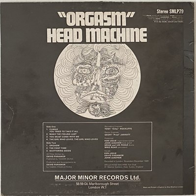 Lot 82 - HEAD MACHINE - ORGASM LP (UK ORIGINAL - MAJOR MINOR - SMLP 79)