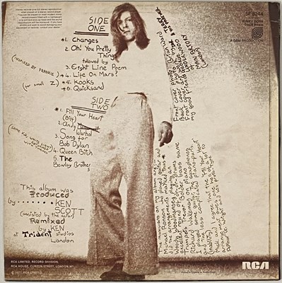 Lot 41 - DAVID BOWIE - HUNKY DORY LP (UK ORIGINAL - SF 8244)
