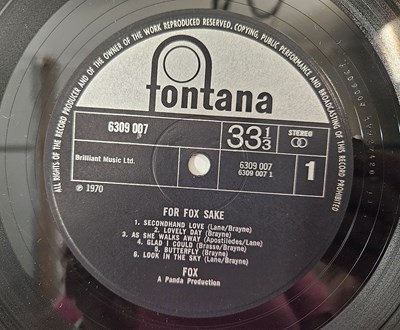 Lot 85 - THE FOX - FOR FOX SAKE LP (UK STEREO ORIGINAL - FONTANA - 6309 007)