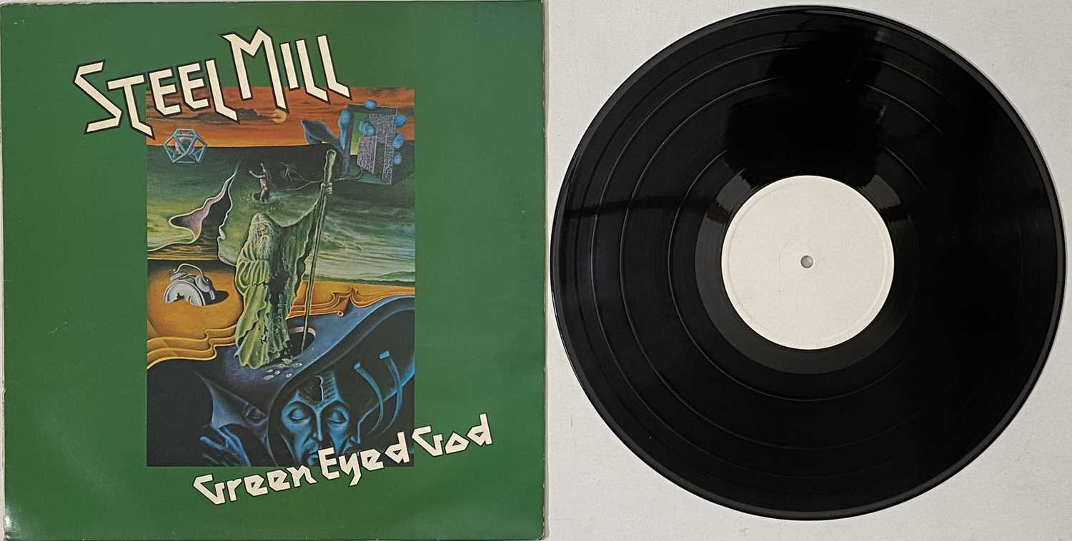 Lot 44 - STEEL MILL - GREEN EYED GOD LP (UK WHITE LABEL TEST PRESSING - PELS 549)