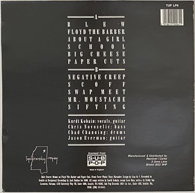Lot 90 - NIRVANA - BLEACH LP (UK TUPELO PRESSING - TUPLP6)
