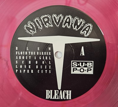 Lot 91 - NIRVANA - BLEACH LP (PINK VINYL - SP34)