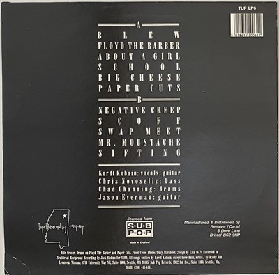 Lot 92 - NIRVANA - BLEACH (GREEN VINYL - TUPLP 6)