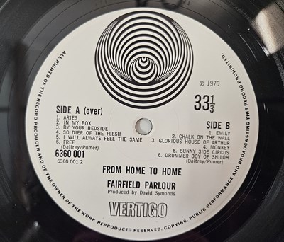 Lot 98 - FAIRFIELD PARLOUR - FROM HOME TO HOME LP (6360 001 - UK TEXTURED SLEEVE ORIGINAL)