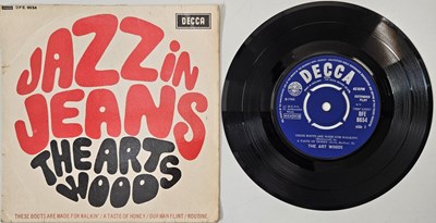 Lot 60 - THE ART WOODS - JAZZ IN JEANS 7" EP (UK ORIGINAL - DFE 8654)