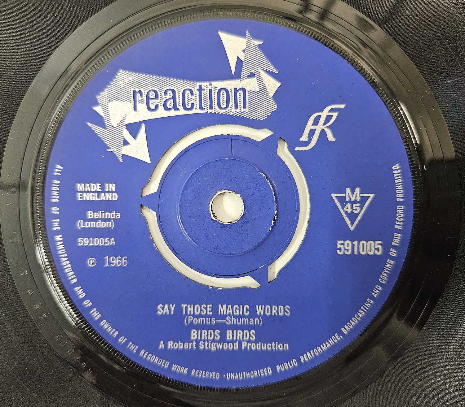 Lot 65 - BIRDS BIRDS - SAY THOSE MAGIC WORDS 7" (UK GARAGE - REACTION - 591005)
