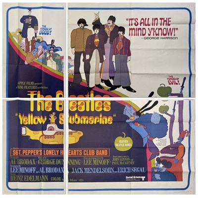 Lot 267 - THE BEATLES - ORIGINAL US SIX SHEET POSTER FOR 'YELLOW SUBMARINE' (1968)
