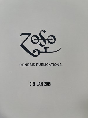 Lot 95 - LED ZEPPELIN - COLLECTABLE BOOKS INC GENESIS/1969 VISUAL THING TOUR BOOK.