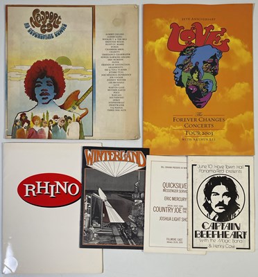 Lot 324 - US PSYCHEDELIA - LOVE / HENDRIX AND MORE - PROGRAMMES AND MORE.