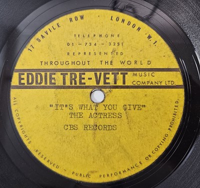 Lot 67 - THE ACTRESS - IT'S WHAT YOU GIVE 7" ACETATE