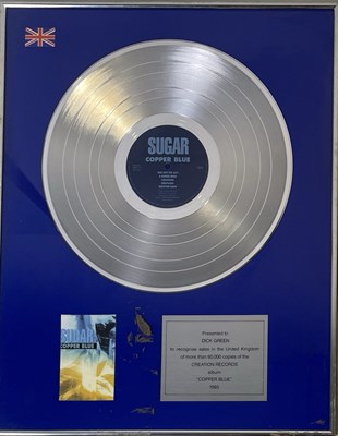 Lot 339 - SUGAR - COPPER BLUE SILVER DISC SALES AWARD.
