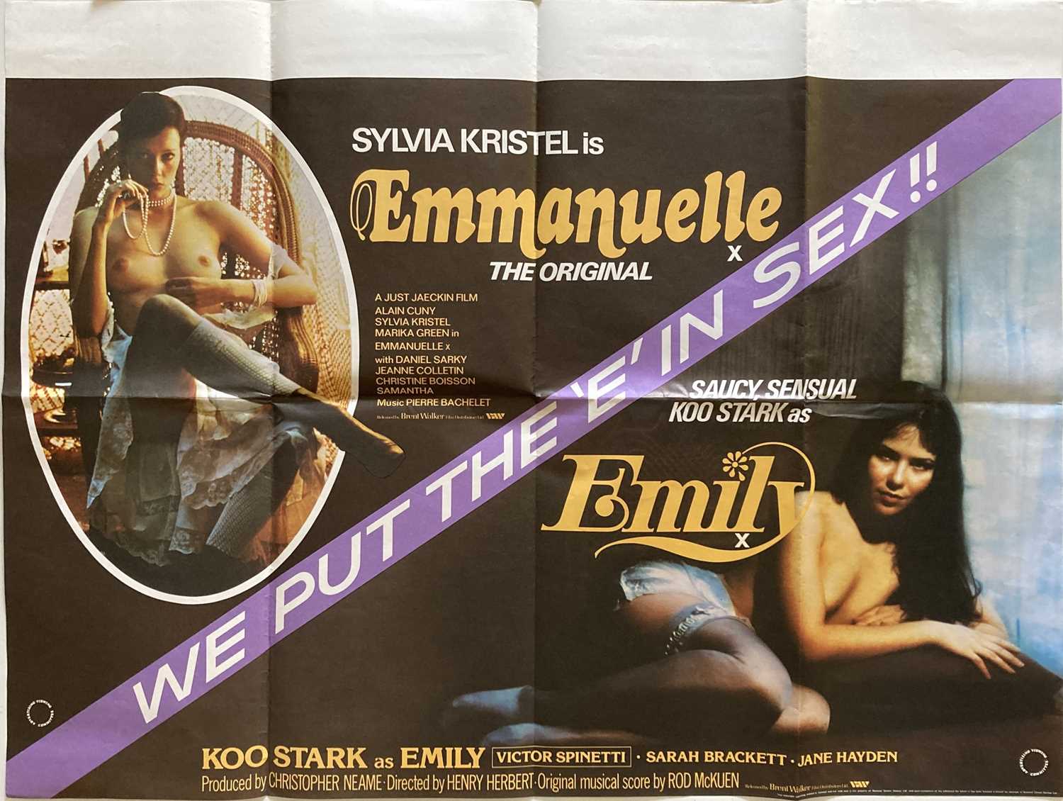 Lot 43 - BRENT WALKER ADULT FILMS - POSTERS AND PROMOTIONAL ITEMS.