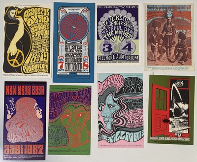 Lot 386 - GRATEFUL DEAD - ORIGINAL BILL GRAHAM POSTERCARDS.