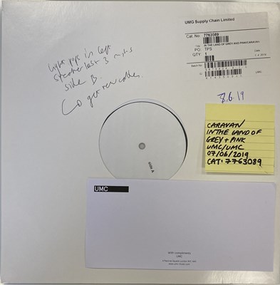Lot 4 - CARAVAN - IN THE LAND OF GREY & PINK LP (2019 WHITE LABEL TEST PRESSING - UMG 7763089)