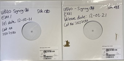 Lot 5 - UB40 - SIGNING OFF LP (2021 WHITE LABEL TEST PRESSING - UMG 3507580)