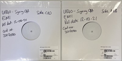 Lot 6 - UB40 - SIGNING OFF LP (2021 WHITE LABEL TEST PRESSING - UMG 3507580).