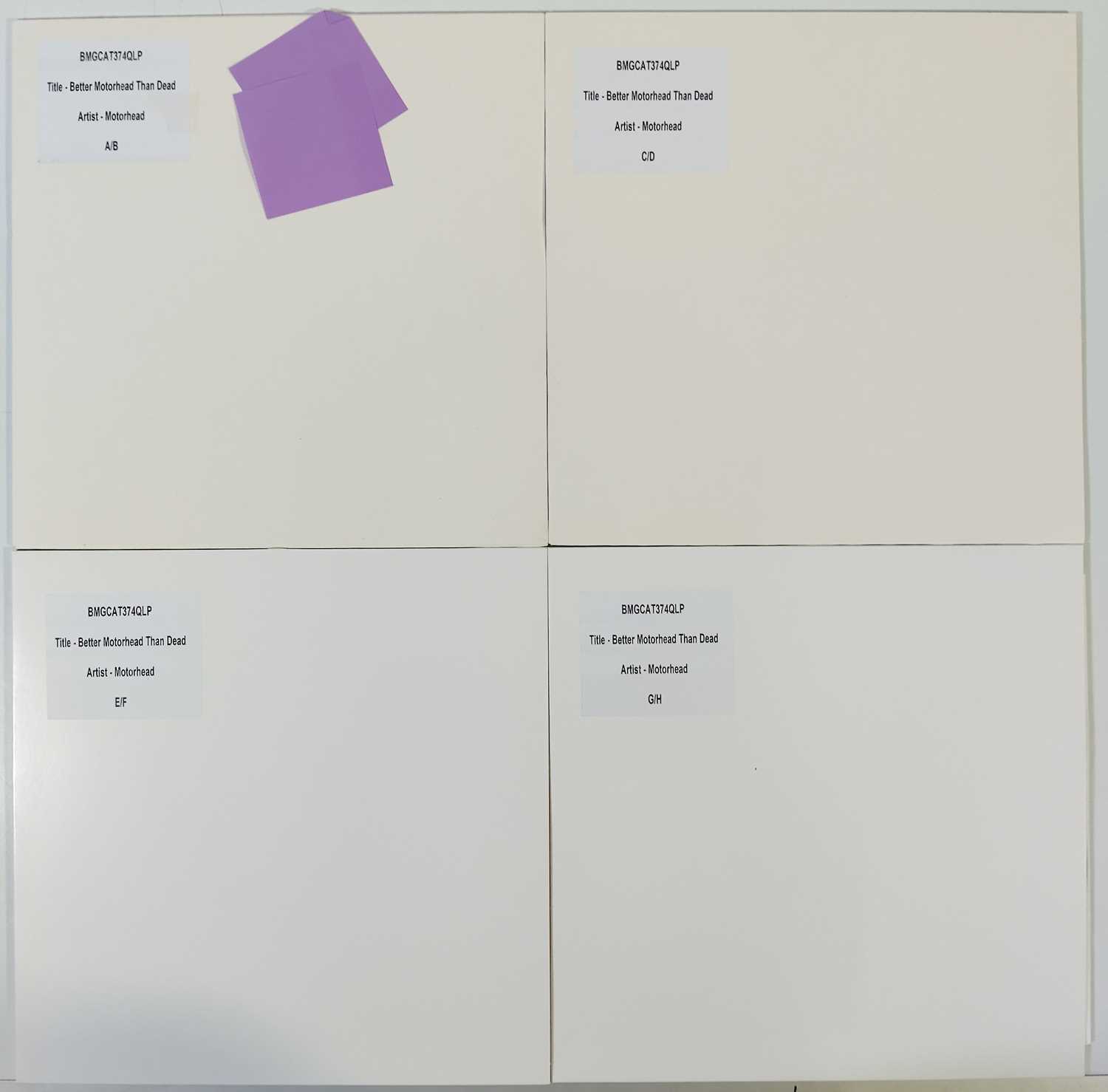 Lot 41 - MOTORHEAD - BETTER MOTORHEAD THAN DEAD LP BOXSET WHITE LABEL TEST PRESSING PACK