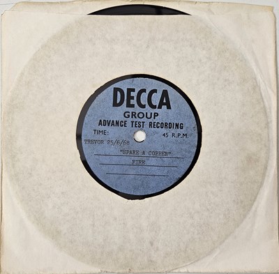 Lot 138 - FIRE - SPARE A COPPER/ MAN IN THE TEAPOT 7" ACETATE (DECCA)