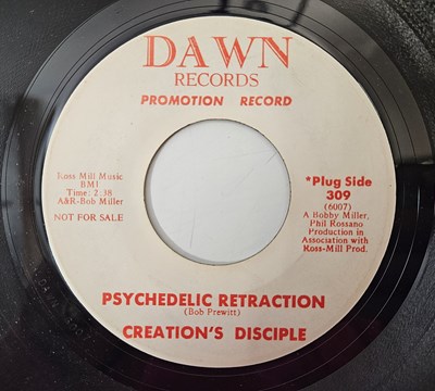 Lot 100 - CREATION'S DISCIPLE - PSYCHEDELIC RETRACTION 7" (DAWN RECORDS 309 - PROMO)