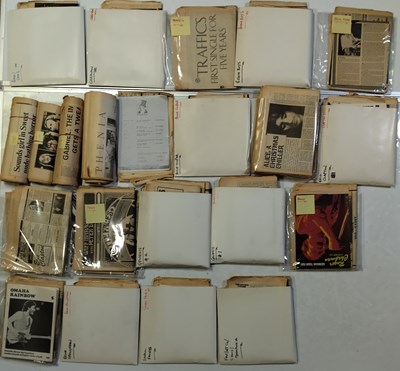 Lot 353 - CLASSIC ROCK AND PROG - LARGE COLLECTION OF NEWSPAPER CUTTINGS/CLIPPINGS/PAGES.