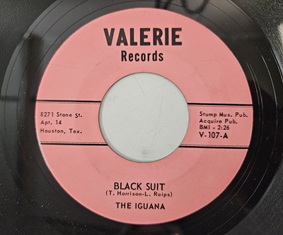 Lot 164 - THE IGUANA - BLACK SUIT/ LEAVING YOU BABY 7" (US ORIGINAL - VALERIE - V-107)