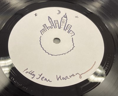 Lot 16 - PJ HARVEY - STORIES FROM THE CITY, STORIES FROM THE SEA LP (SIGNED & ILLUSTRATED WHITE LABEL TEST PRESSING - 2021 RELEASE)