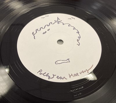 Lot 16 - PJ HARVEY - STORIES FROM THE CITY, STORIES FROM THE SEA LP (SIGNED & ILLUSTRATED WHITE LABEL TEST PRESSING - 2021 RELEASE)