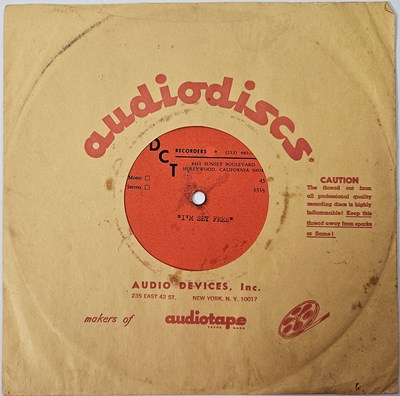 Lot 322 - THE VELVET UNDERGROUND - I'M SET FREE - ORIGINAL 8" DCT RECORDERS ACETATE RECORDING