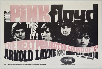 Lot 409 - PINK FLOYD - AN ORIGINAL PROMO POSTER FOR 'ARNOLD LAYNE'.
