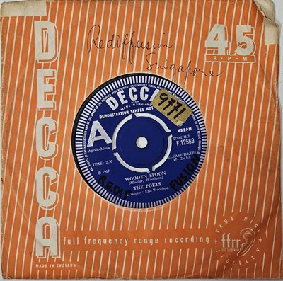 Lot 223 - THE POETS - WOODEN SPOON 7" (UK DEMO - DECCA - F.12569)
