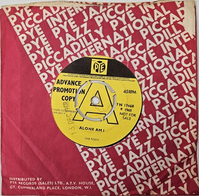 Lot 224 - THE POETS - ALONE AM I 7" (UK DEMO - PYE - 7N 17668)