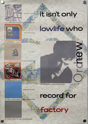 Lot 445 - NEW ORDER - LOW LIFE PROMOTIONAL POSTER.
