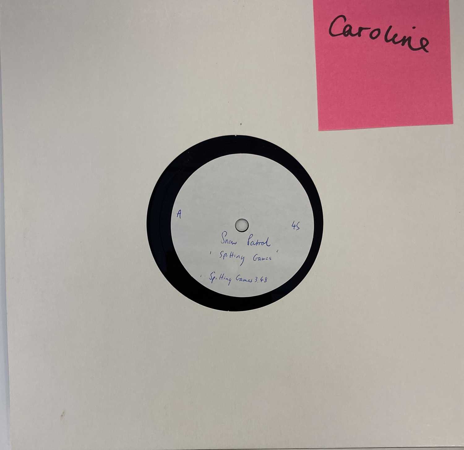 Lot 35 - SNOW PATROL - SPITTING GAMES/BLOWERS DAUGHTER - 7" ACETATE RECORDING